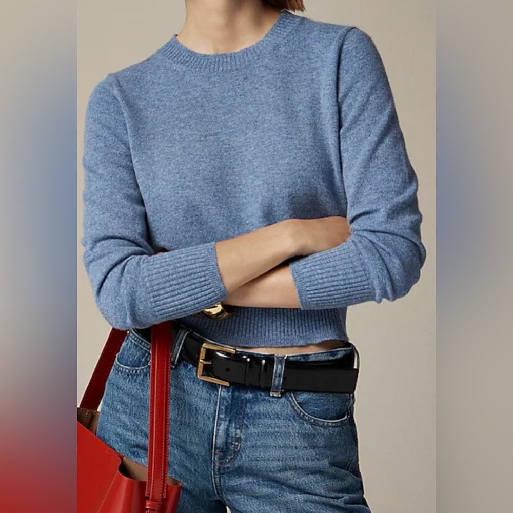 NWOT JCrew Cashmere shrunken crewneck sweater !